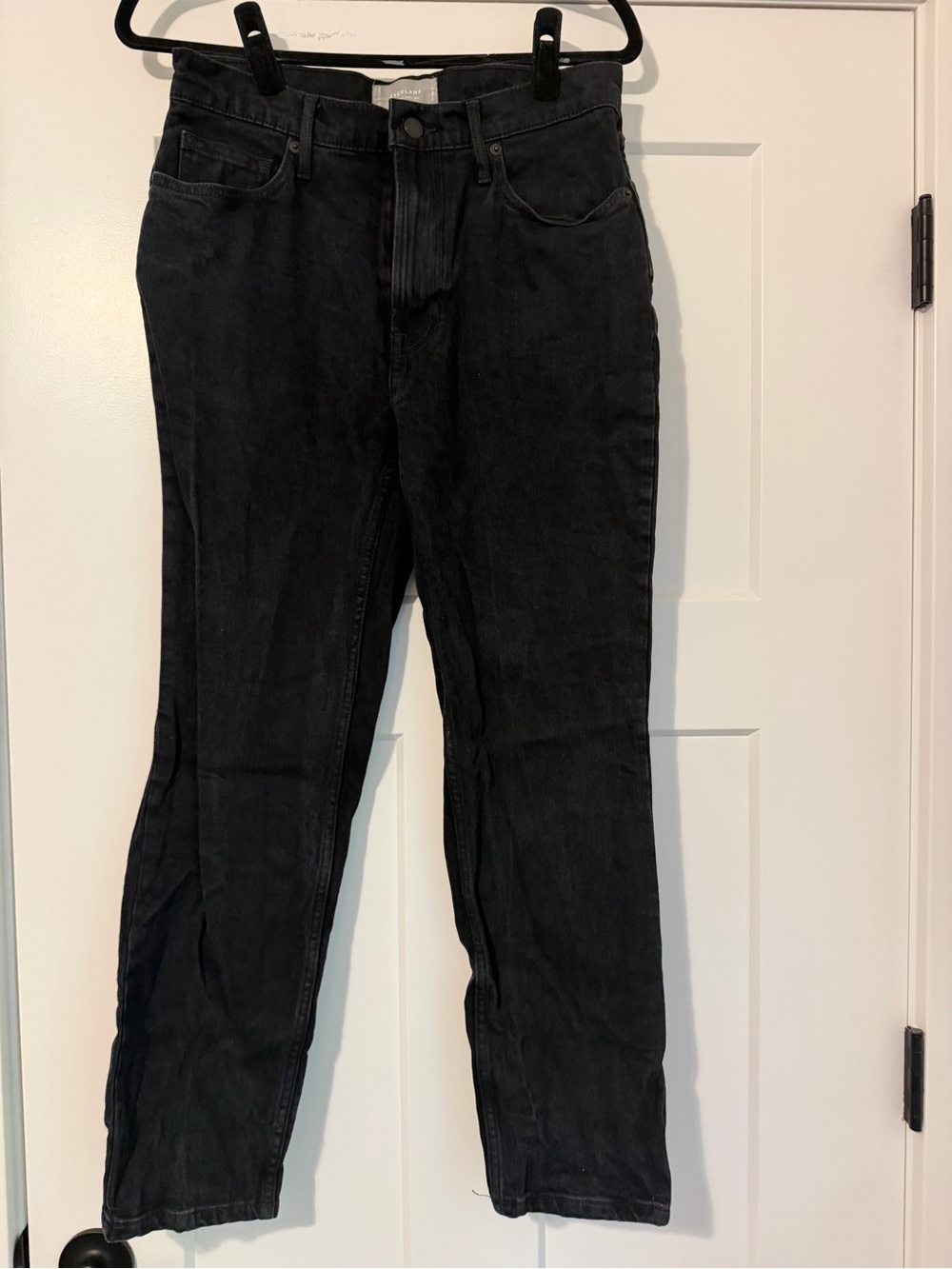 Everlane original cheeky Jean in Black Straight-Leg 28R